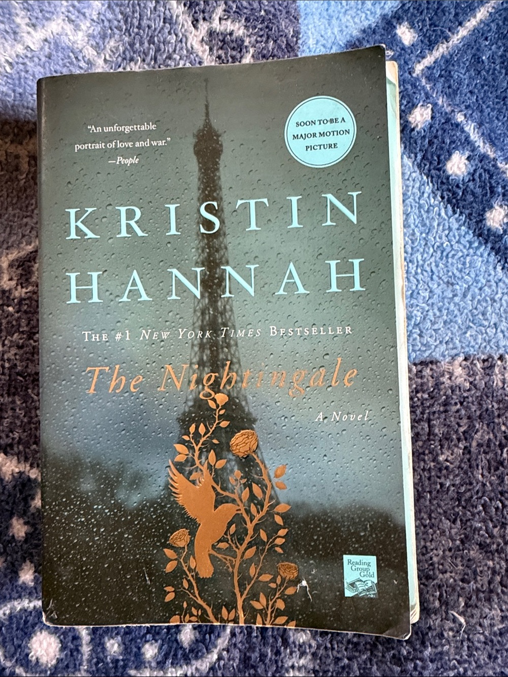 Kristin Hannah The Nightingale Paperback Book - Teal & Black